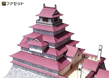 日本の城シリーズ初日カバー六枚セット ペーパークラフト ファセット 日本名城シリーズ NEW 復元 駿府城